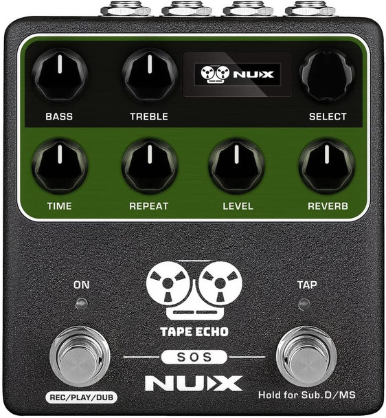 NUX Tape Echo Delay Effects Pedal, 7 Repro-Tape Heads Combinations and Reverb (NDD-7)
