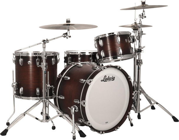 Ludwig Classic Oak Fab 3-piece Shell Pack with 22" Bass Drum - Brown Burst (L7342AXK2WC)