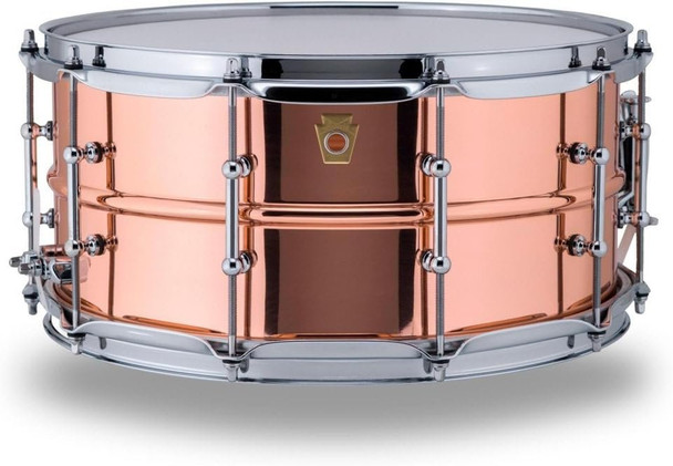 Ludwig Copper Phonic Smooth Snare Drum 14 x 6.5 in. Smooth Finish with Tube Lugs