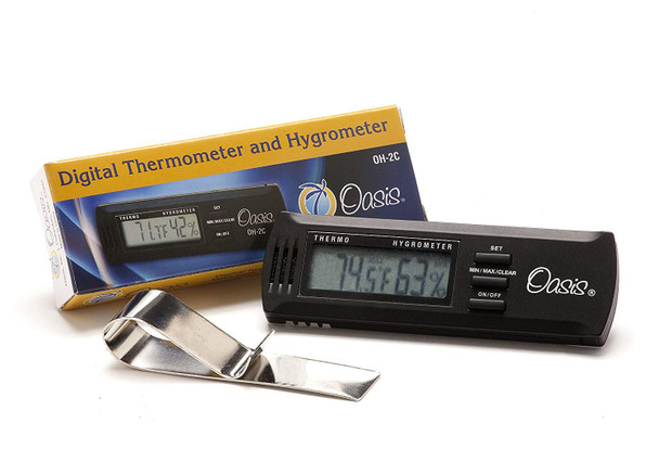 Oasis OH-2 Digital Hygrometer with Case Clip