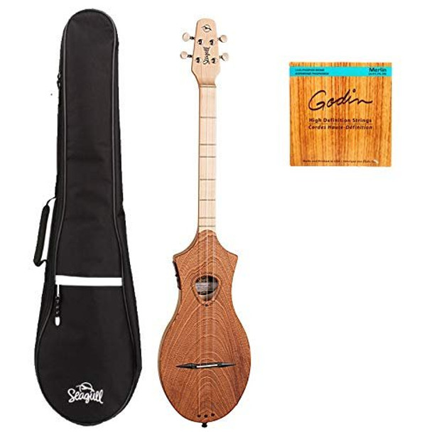 Seagull M4 Merlin Mahogany EQ Acoustic-Electric Dulcimer with Seagull Gig Bag and Extra Set of Strings (042517)