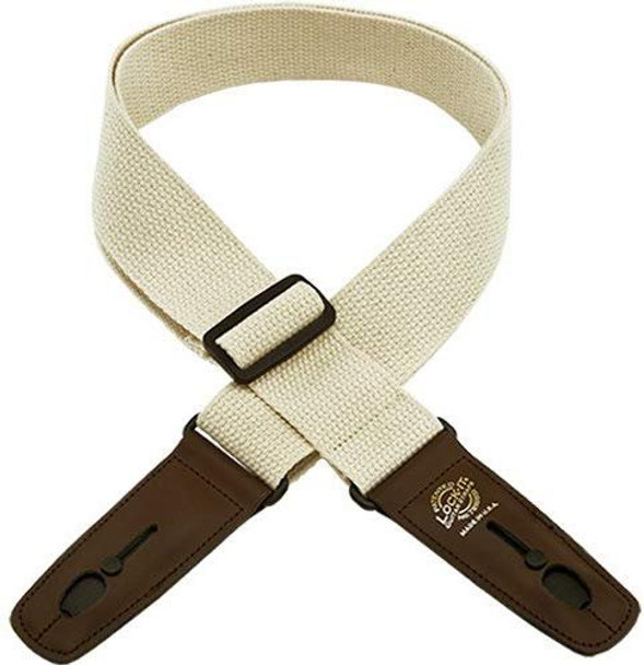 Lock-It Straps LIS 049C2-NAT/BRN Guitar Strap - Natural