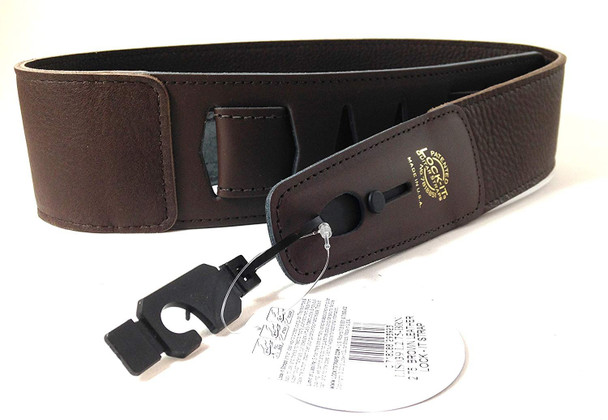 LOCK-IT Guitar Strap Brown Soft Leather Patented Locking Technology