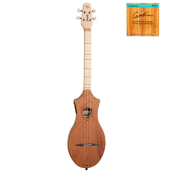 Seagull M4 Merlin Mahogany EQ Acoustic-Electric Dulcimer with Extra Set of M4 Strings (042517)