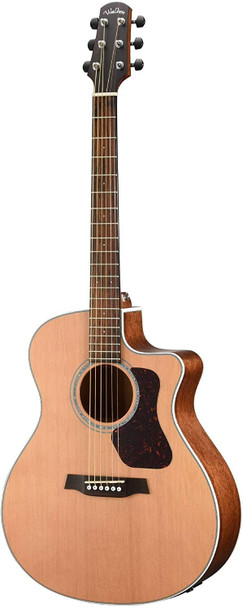 Walden G770CE W/Gig Bag Natura All-Solid Cedar/Mahogany Grand Auditorium Acoustic Cutaway-Electric Guitar - Satin Natural