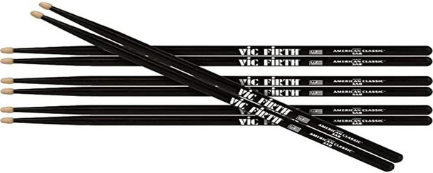 Vic Firth Buy 3 Pairs of Black Drumsticks Get 1 Free 5A