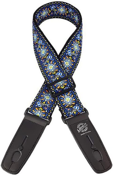 Lock-It Straps Retro Vintage Series Guitar Strap - Blue Chill (LIS 062)