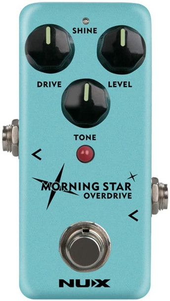 NUX Morning Star Guitar Overdrive Effect Pedal Blues-break Overdrive with an extra Treble touch option,True Bypass or Buffer Bypass