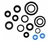 Complete Fuel Bowl Seal Kit w/ Fluorosilicone Drain Orings 99-03