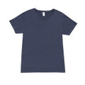 Navy marle v-neck t-shirt with short sleeves and relaxed fit