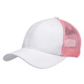 buy bulk plain trucker hat | white & pink