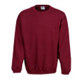 Maroon Collins Plus Size Sloppy Joe, a comfortable, heavy-weight unisex fleece crew neck sweatshirt ideal for casual wear, work uniforms, or winter layering.