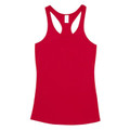 Red kids racerback singlet with smooth cotton fabric and athletic fit