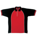 Red + Black + White Element Men's 3 Colour Pique Knit Polo Shirt, featuring a three-tone contrast design, ideal for corporate or team uniforms.