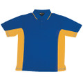 Royal+Gold Royal Ladies Quick Dry Contrast Panel Polo Shirt, a breathable, moisture-wicking athletic top featuring stylish contrast side panels, ideal for team or corporate wear.
