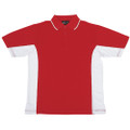 Red+White Royal Ladies Quick Dry Contrast Panel Polo Shirt, a breathable, moisture-wicking athletic top featuring stylish contrast side panels, ideal for team or corporate wear.
