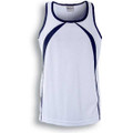 buy bulk team gym singlets | white + navy