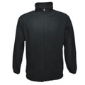 Charcoal polar fleece jacket with full front zip and high collar for kids