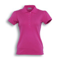 ladies fashion stretchy polo | magenta
