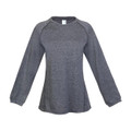 Dark Nash Ladies Heather Long Sleeve T-Shirt, a soft, textured top ideal for comfortable casual wear or layering.
