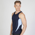 Glory Men's quick-dry contrast singlet (tank top) for team sports and activewear, featuring sweat-wicking fabric and contrasting side panels.