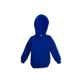 Royal blue kids hooded sweatshirt with kangaroo pocket and ribbed cuffs