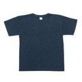 Navy heather bamboo t-shirt with crew neck and short sleeves in relaxed fit