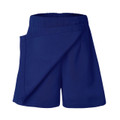 Navy blue gaberdine sports skort with elasticated waistband and hidden inner shorts