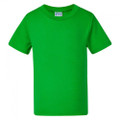 Bright Kelly green short sleeve cotton t-shirt with crew neck and smooth finish