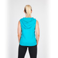 bulk wholesale ladies plain heather sleeveless zip hoodies