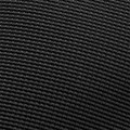 Close-up of charcoal black ottoman knit fabric texture on a structured cap crown