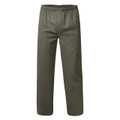 Olive green boys' track pants with elasticated waistband and relaxed straight leg fit