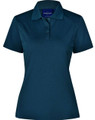 Ladies Blank Bamboo Charcoal Polo Shirt Top | Ocean Blue Ladies Blank Bamboo Charcoal Polo Shirt Top | Ocean Blue