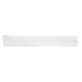 White plain cotton hat band, flat elongated strip with folded edge, packshot on white background
