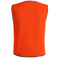 Orange PITSTOP Kids Fluoro Work Safety Vest featuring high-visibility neon fabric and reflective silver tape, designed with a simple front closure for school excursions, cycling safety, and construction roleplay.