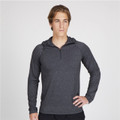Wholesale Mens Heather Half Zip Hooded Tshirt