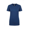 Navy blue women's boyfriend fit t-shirt with crew neck and short sleeves