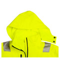 MOVER Hi-Vis Heavy Duty Softshell Jacket featuring a windproof and water-resistant outer shell, 3M-style reflective tape for night visibility, and a warm fleece lining for industrial workwear safety.