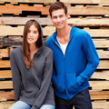 Unisex Sueded Jersey Zip Hoodie Jacket