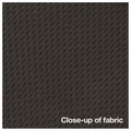 Close-up view of charcoal grey textured performance fabric with diagonal weave pattern