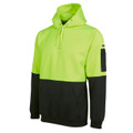 Wholesale Safety Hi Vis Fleecy Hoodie Jumper | Lime+Black