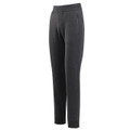 Charcoal grey fleece jogger pants with elastic waistband and zip pocket detail