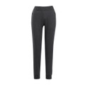 Charcoal grey fleece jogger trackpants with wide elasticated waistband and tapered legs