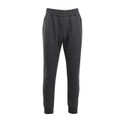 Charcoal grey fleece joggers with elasticated waistband and cuffed ankles