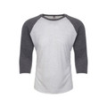 heather grey +heather white | Unisex Tri-Blend Raglan Tshirt heather grey +heather white | Unisex Tri-Blend Raglan Tshirt