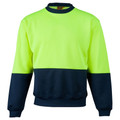 HOBBY Hi-Vis Safety Fleecy Jumper featuring a warm brushed fleece interior, high-visibility contrast design, and ribbed cuffs for professional site work and warehouse safety.