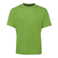 Lime green kids crew neck t-shirt with short sleeves and smooth cotton fabric