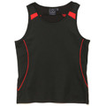 Black+Red | Wholesale Womens Contrast Sport Singlets Black+Red | Wholesale Womens Contrast Sport Singlets