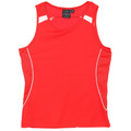 Red+White | Bulk Buy Womens Gym Singlet Tank Red+White | Bulk Buy Womens Gym Singlet Tank
