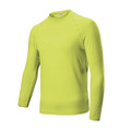 Neon yellow long sleeve rashie with crew neck and clean minimal design